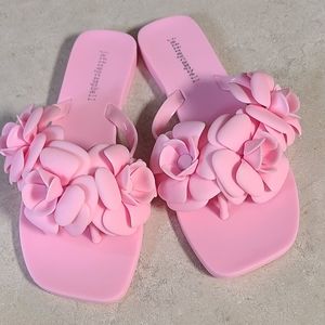 Pink Flower Jeffrey Campbell Flip Flops